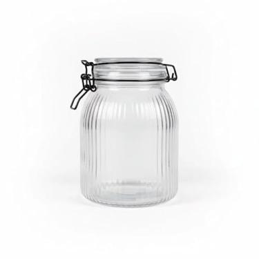 Imagem de Pote Hermético de Vidro - 600ml ou 1,4L - Vedação Total para Conservação e Cura - Armazenamento e Organização (1,4L)