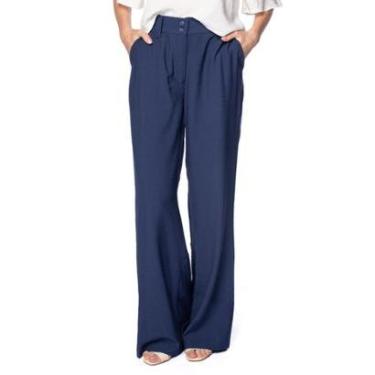 Imagem de Calça Feminina The Style Box Pantalona Marrom-Feminino