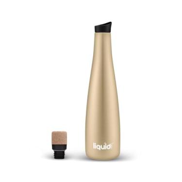 Imagem de Grand Fusion Icy Bev 2-Em-1 Kooler (Garrafa de Vinho E Garrafa de Água), Selada A Vácuo E Garrafa Térmica de Aço Inoxidável, Mantém O Vinho Gelado Como Um Copo de Vinho, Dourado, 750 Ml (25,4 Oz)