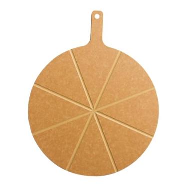 Imagem de Generic Tábua de corte de pizza redonda, bandeja de servir, utensílio de cozinha, acessórios para restaurante, travessa para queijos, tábua de preparação de, Diâmetro 40.5 Cm, 8