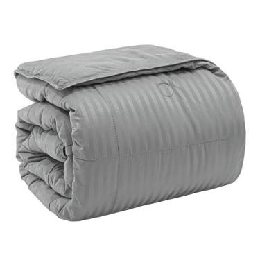 Imagem de Edredom casal hotel jacquard - cinza 144107 - First Class, Casal, Cinz