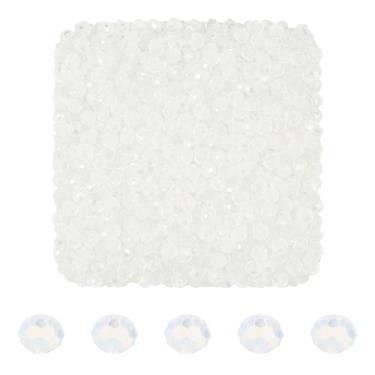 Imagem de Mandala Crafts Contas de cristal briolette iridescentes de 3 mm – 1500 contas de vidro facetadas para fabricação de joias, suprimentos de contas, artesanato DIY, pulseiras, colares, brincos e contas