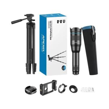 Imagem de Lente De Telescópio Para Celular Com Zoom De 60X E Tripé Extensível Pa
