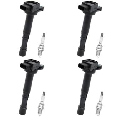 Imagem de DRIVESTAR Conjunto de 4 bobinas de ignição UF311 compatíveis com 2006-2011 Acura CSX, 2002-2006 RSX, 2003-2007 Honda Accord, 2002-2011 Civic Si/DOHC, 2002-2009 CR- V, 2003-2011 011 Eletro. ment 2.4L