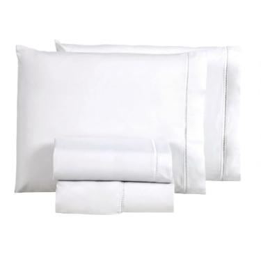 Imagem de Jogo de Lençol Queen Premium, 4 Peças, 100% Algodão, 400 Fios (branco)
