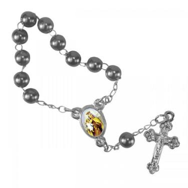 Imagem de 50 Mini Terços com Foto Nossa Senhora do Carmo - SJO Artigos Religioso