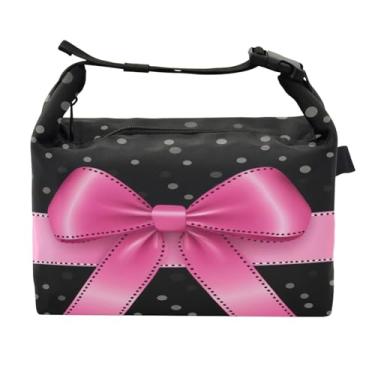 Imagem de STAYTOP Linda lancheira de gravata borboleta com fivela de alça, lancheira isolada para meninos e meninas, lancheira térmica para trabalho escolar