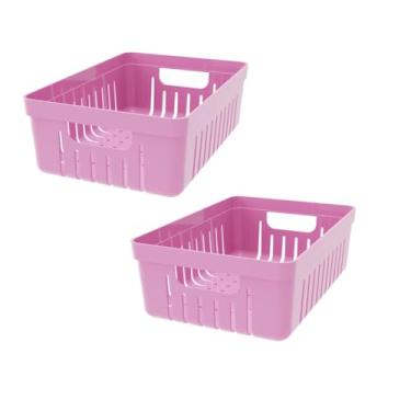 Imagem de Kit com 2 - Cestinhas Organizadoras - 8 x 23 x 13 CM