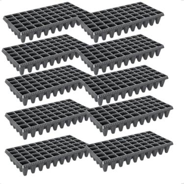 Imagem de KIT 40 Bandejas Triangular 50 Células - Mudas de Eucalipto Café Plantas Nativas Tomates - Nutriplast