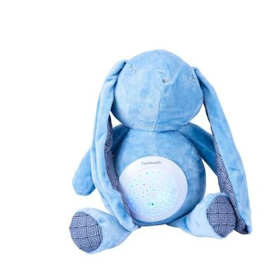 Imagem de Coelhinho Soninho Projetor de Estrelas Rotativo Musical, Pelúcia Azul com Luz Noturna e Melodias Suaves, 28cm, para Bebês Recém-Nascidos 0+