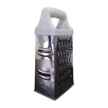 Imagem de Ralador 4 Faces Inox 18cm com Cortes Diferentes para Queijo Legumes Frutas e Chocolate