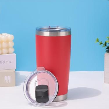 Imagem de CWPJUNDGP Caneca de carro de aço inoxidável de 590 ml, caneca de carro de camada dupla, isolamento térmico, isolamento térmico, copo mestre de gelo, grande capacidade