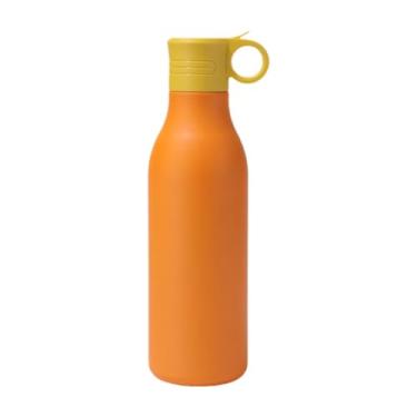 Imagem de ＫＬＫＣＭＳ Garrafa Térmica Isolada a Vácuo em aço Inoxidável, 550ml, Ideal para Esportes e Viagens, Laranja
