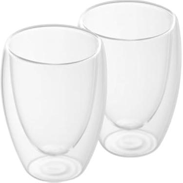 Imagem de Copos de vidro transparente de parede dupla, pequeno, cafe expresso, 80ml, leve