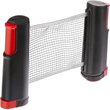 Imagem de Rede de Ping Pong Retrátil, Até 1,68cm, Preto e Vermelho, Tênis de Mesa, Portátil, 8-13 Anos