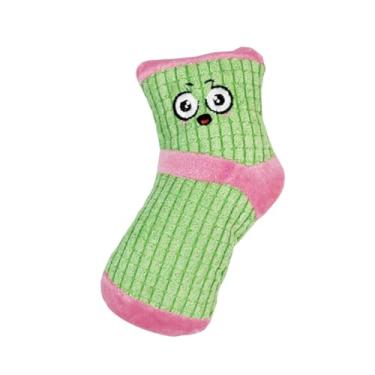 Imagem de Whtkoph Brinquedo com Apito para Cães, Meia Recheada – Mantém Seu Cão Entretido – Criativo – Brinquedo Interativo para Cães de Pequeno E Médio Porte –, Verde Rosa