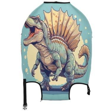 Imagem de Joisal Protetor de bagagem de espinossauro lindas capas de mala elásticas para presentes de viagem manga colorida, Espinossauro, L, Fits 26-28 Inch Case, Capa de mala