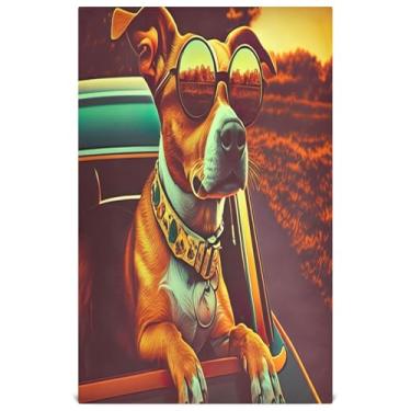 Imagem de Joisal Toalhas de prato divertidas para decoração de cozinha legal filhote cachorro animal marrom bonito chá toalha de mão panos absorventes macios 45 x 71 cm, 1 pacote