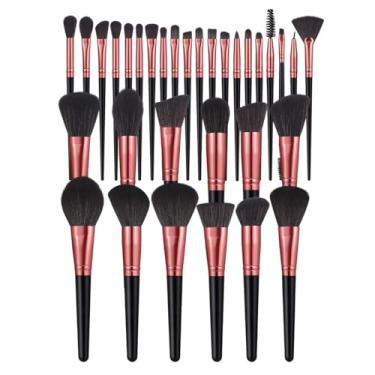 Imagem de 32 pincéis de maquiagem macios ao toque, pincel de maquiagem em pó, pincel de blush, pincel de sombra para maquiagem diária no rosto