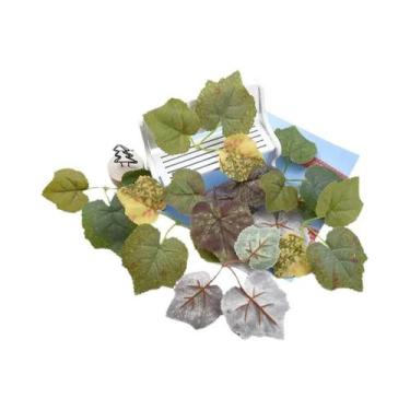 Imagem de Folhas Artificiais Verdes 50 100 Peças Decorações De Plantas Simuladas