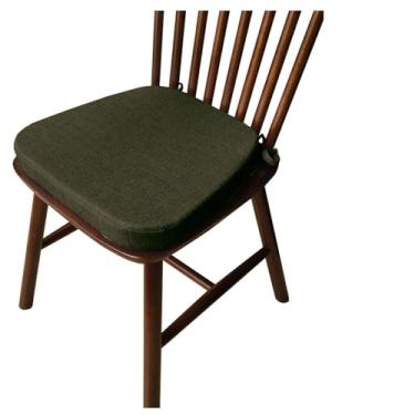 Imagem de Yadlan Almofadas para cadeira de sala de jantar, almofadas para cadeiras de cozinha antimanchas, com laços antiderrapantes, almofada de assento macia para banquinho, jardim E10 43 x 42 x 33 * 8 cm