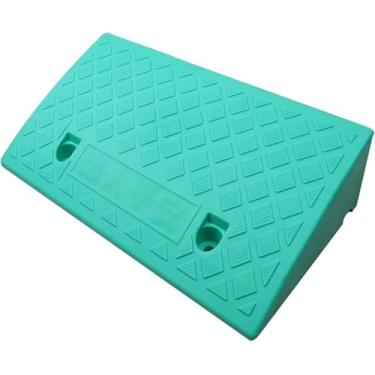 Imagem de CMOLVUR Almofada triangular de PVC para porta de rampa limiar para cadeira de rodas Tapete de escalada de carrinho de bicicleta - Design de compartimento para cartão na parte inferior da grade placa