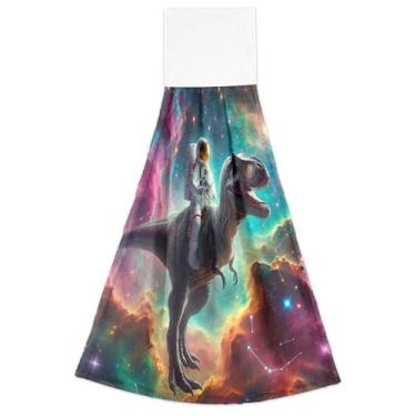 Imagem de Joisal Astronaut t Rex Space Fall Toalhas de Mão Toalhas de Mão Absorventes Toalhas de Banho Macio Conjunto de 2, Toalha de Mão de Cozinha Decorativa 18,2 x 14 Polegadas