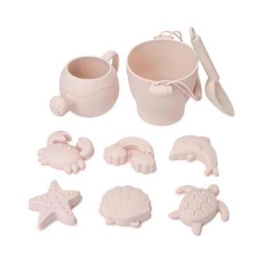 Imagem de Conjunto De Praia Infantil De Verão 9PCS/8PCS Balde De Plástico, Pás, 