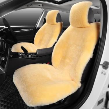 Imagem de Capa de assento de veículo acessórios interiores automotivos capas de assento acessórios almofadas de assento (amarelo, ajuste universal, pacote com 2)