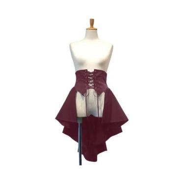 Imagem de Feminino lolita menina gótico punk cintura bandagem saia irregular tra