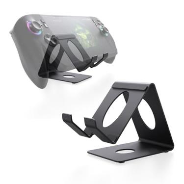 Imagem de XBERSTAR Handheld Console Stand for ASUS ROG Ally X/for Switch 2/for Legion Go/for Steam Deck Handheld Game Console Desktop Stand Holder Mount (Black)