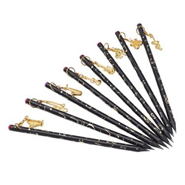 Imagem de Acouto Lápis de Nota Musical 8 Peças, Lápis de Música, Conjunto de Papelaria para Notas Musicais Com Pingente, Pintura, Escrita, de Música, Estudantes e Material Escolar