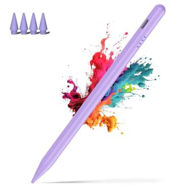 Imagem de Caneta Stylus para iPad (2018-2025), carga rápida de 20 minutos para Pad Pencil com sensibilidade de inclinação e rejeição da palma, compatível com iPad 6/7/8/9/10/A16, Air3/4/5/M2/M3, Mini5/6, Pro