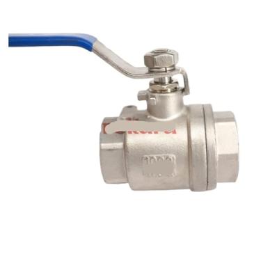 Imagem de PXNQMTJM DN6 1/10.2 cm rosca fêmea furo completo 304 válvula de esfera de aço inoxidável óleo água ar 229 PSI