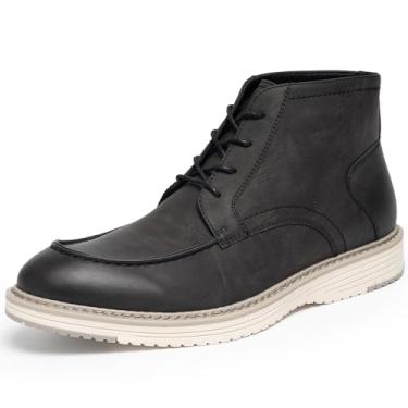 Imagem de CGRRBW Bota Chukka masculina clássica, casual, cano médio, mocassim, Preto, 40