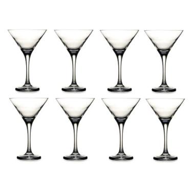 Imagem de Jogo 8 Taças Martini Drink Coquetel 100ml Vidro Restaurante - Nadir Fi
