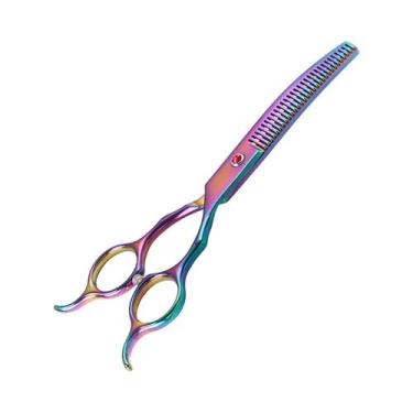 Imagem de Tesoura De Corte Curvada Para Cães Com Dupla Ponta, Tesoura Profission