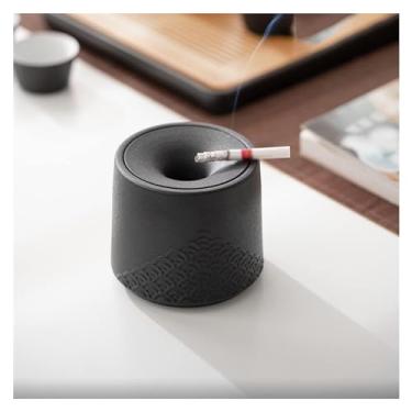 Imagem de Cinzeiro Cinzeiro Vaso de flores Tea Matters, bandeja de cerâmica à prova de vento com bandeja de tampa de funil