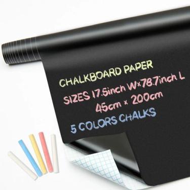 Imagem de Adesivos De Quadro Negro Para Crianças, Decorativos E Apagáveis Em PVC