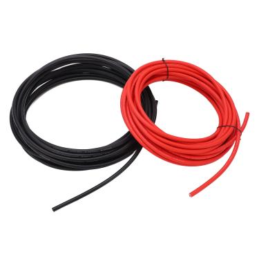 Imagem de Acouto Cabo Solar Fotovoltaico de 2 Unidades Com Manga XLPE e Fio de Cobre Estanhado para Maior Eficiência - 10mm² 20m de Comprimento Cada (6mm² 20m)