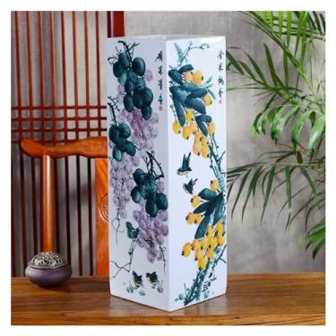Imagem de Vaso de decoração de vaso de cerâmica designer de frutas pintadas à mão grande para casa, sala de estar, quarto, restaurante, planta, flor, decoração de casa