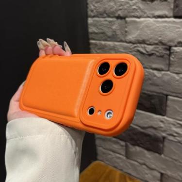 Imagem de Capa de celular com textura de couro macio e proteção para lente da câmera para iPhone 17 Air 16 15 14 Plus 13 12 Pro Max (para iPhone 17 Pro Max/Vermelha)