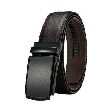 Imagem de Cinto Masculino De Couro Genuíno Com Fivela De Metal Para Jeans E Calç