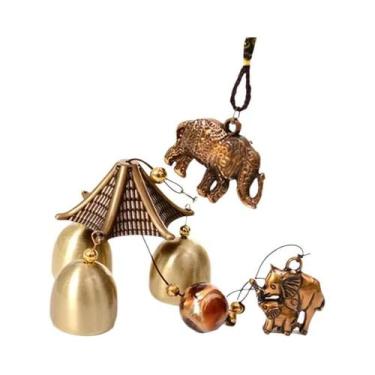 Imagem de Sinos De Vento De Metal Cobre Retro Para Decoração De Jardim Ao Ar Liv