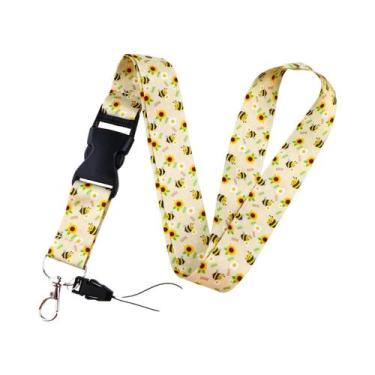 Imagem de Cordão Com Padrão De Lua Borboleta Para Chaves, Porta-Crachá, Chaveiro