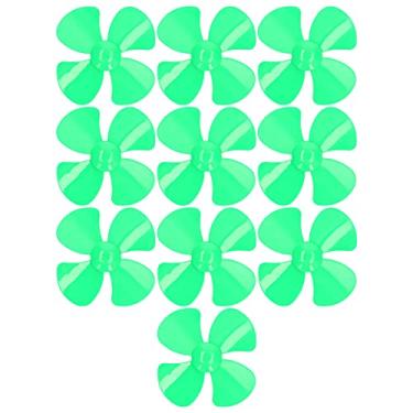 Imagem de Hélice de 4 lâminas de 40mm, forte, durável, leve, acessórios para carro de brinquedo, conjunto de 10 hélices de plástico para modelos de controle remoto (Verde)
