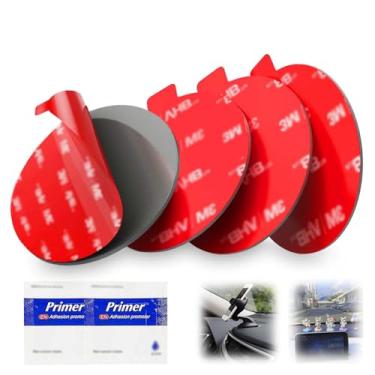 Imagem de HNWXBSM Almofadas adesivas adesivas 3M para suporte de telefone magnético de carro, 8 peças de substituição de fita dupla face resistente ao calor círculo de 5,6 cm para painel de celular e mini base