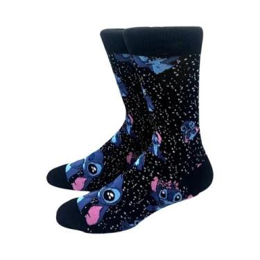 Imagem de Meias Longas Masculinas Com Personagens De Desenho Animado Confortávei
