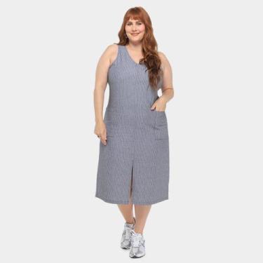 Imagem de Vestido Maelle Plus Size Evasê Feminino, Preto, P