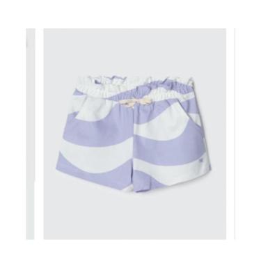 Imagem de Shorts Infantil Menina Faixas Branco/Roxas Hering-Feminino